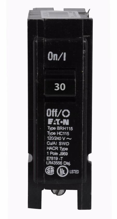 Eaton BRH130 - 1-Pole 30A Thermal Magnetic Circuit Breaker
