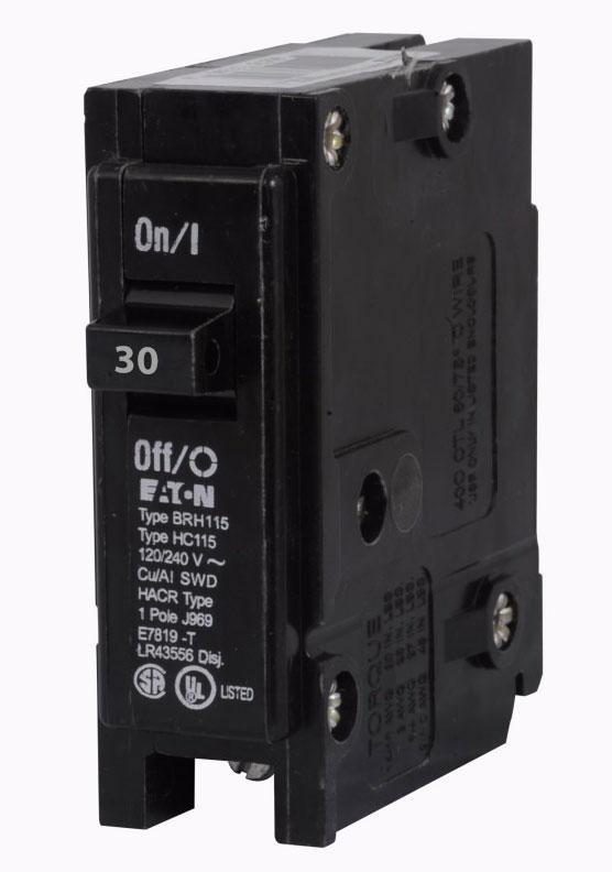 Eaton BRH130 - 1-Pole 30A Thermal Magnetic Circuit Breaker
