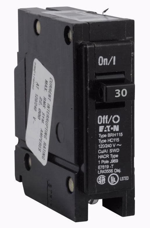 Eaton BRH130 - 1-Pole 30A Thermal Magnetic Circuit Breaker
