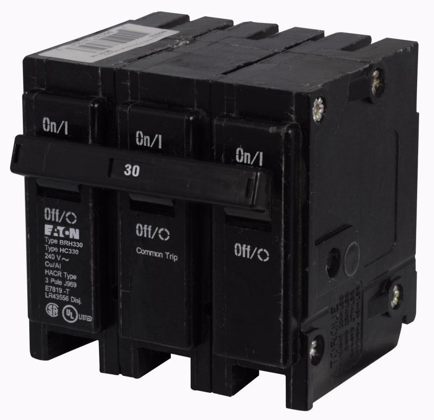 Cutler Hammer BRH330 - 3-Pole Circuit Breaker 30A 240V