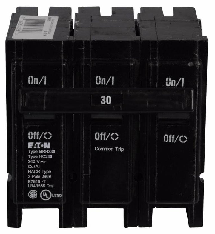 Cutler Hammer BRH330 - 3-Pole Circuit Breaker 30A 240V
