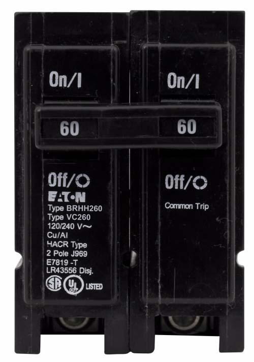 Cutler Hammer BRHH260 - Molded Case 60A 2-Pole 240V Breaker