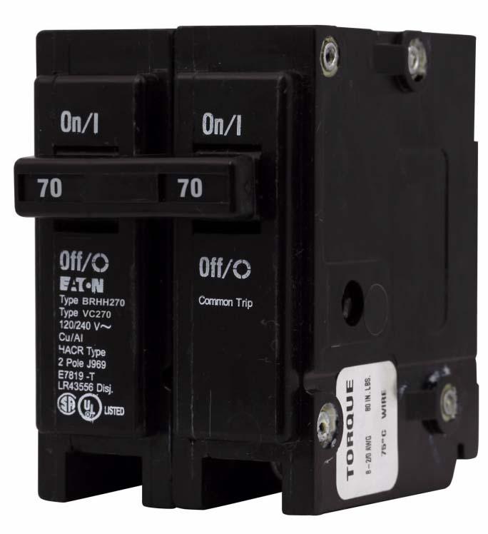 Cutler Hammer BRHH270 - 70A Thermal Magnetic Breaker (42kA AIC)