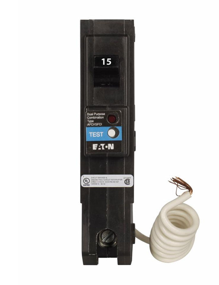 Cutler Hammer BRLAFGF115 - 15A Thermal Magnetic Circuit Breaker (10kA AIC)
