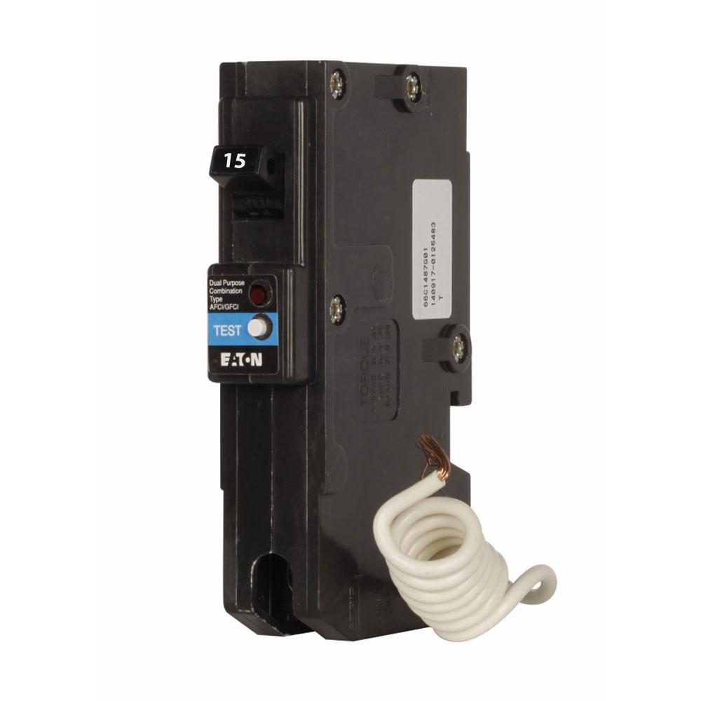 Cutler Hammer BRLAFGF115 - 15A Thermal Magnetic Circuit Breaker (10kA AIC)