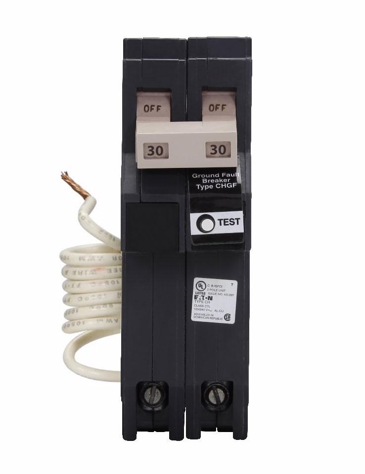 Eaton CH230GFT - 2-Pole 30A Circuit Breaker (10kA AIC, 240V)
