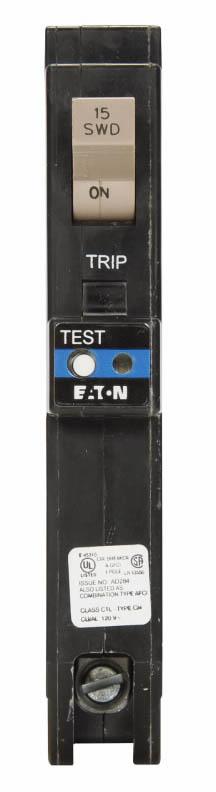 Cutler Hammer CHFAFGF115PN - 1-Pole 15A Circuit Breaker (10kA AIC)