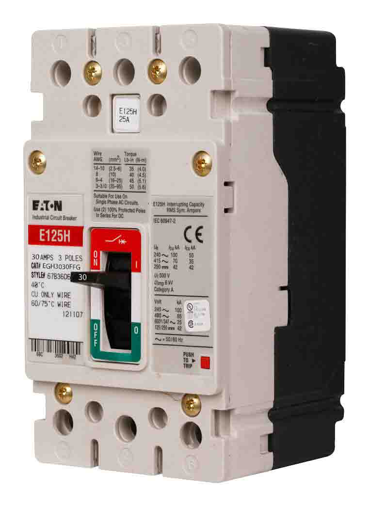 Cutler Hammer EGH3030FFG - 30A 3-Pole Molded Case Circuit Breaker