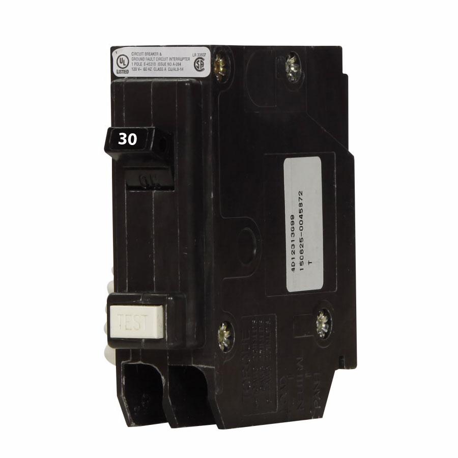 Eaton BRN130GF - Type BR 30A 1-Pole Circuit Breaker (10kA AIC, 120V)