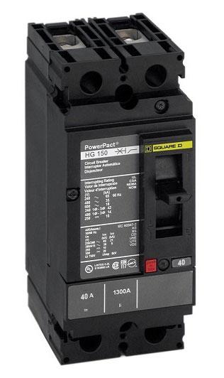 Square D HGL26040 - 40A 2-Pole Thermal Magnetic Circuit Breaker
