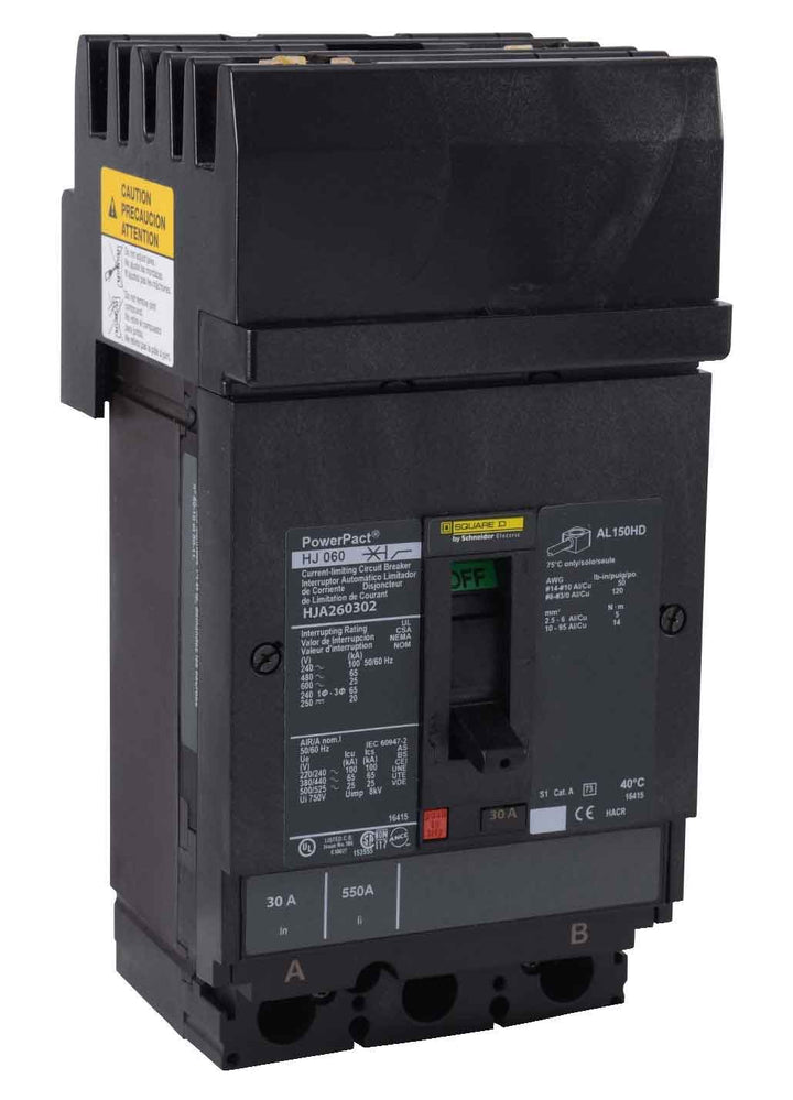 Square D HJA260302 - Molded Case Circuit Breaker 30A 600V 2-Pole