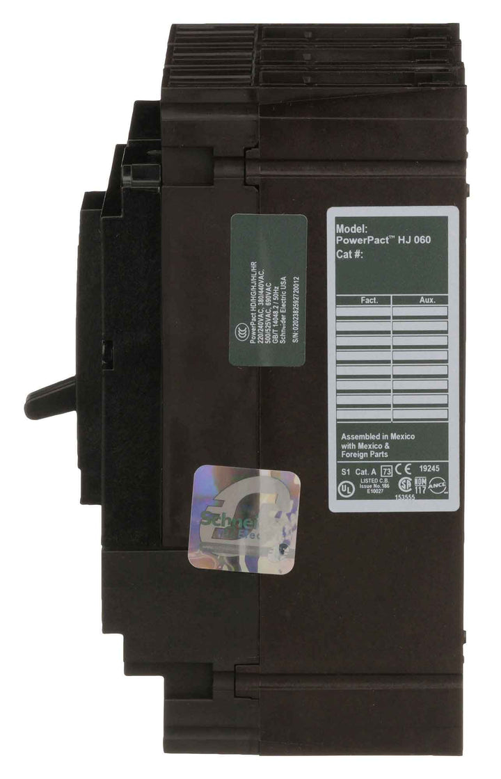 Square D HJL36080 - 3-Pole Circuit Breaker 80A 600V (65kA AIC)