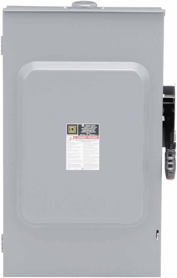 Square D H364NRB - Fusible Safety Switch, 600V 200A 3-Pole