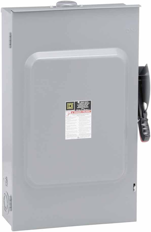 Square D H364NRB - Fusible Safety Switch, 600V 200A 3-Pole