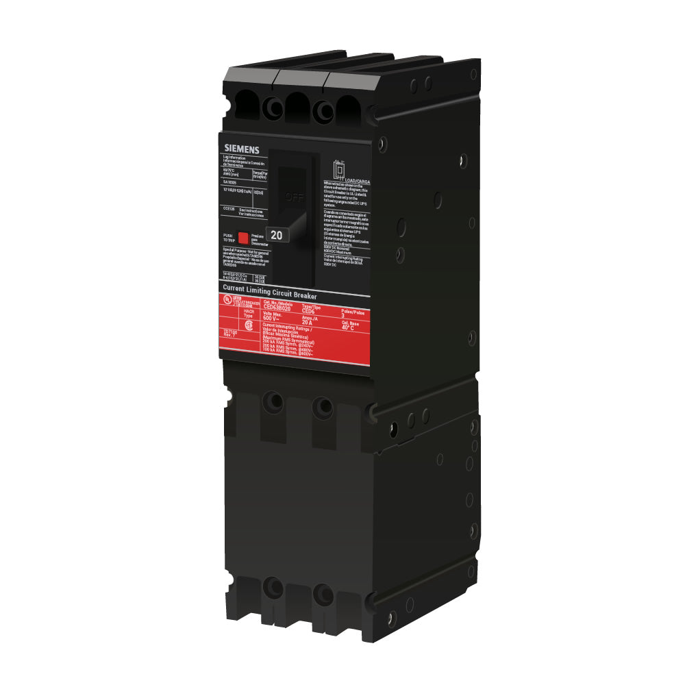 Siemens CED63B020 - Molded Case Circuit Breaker 20A 600V 3P