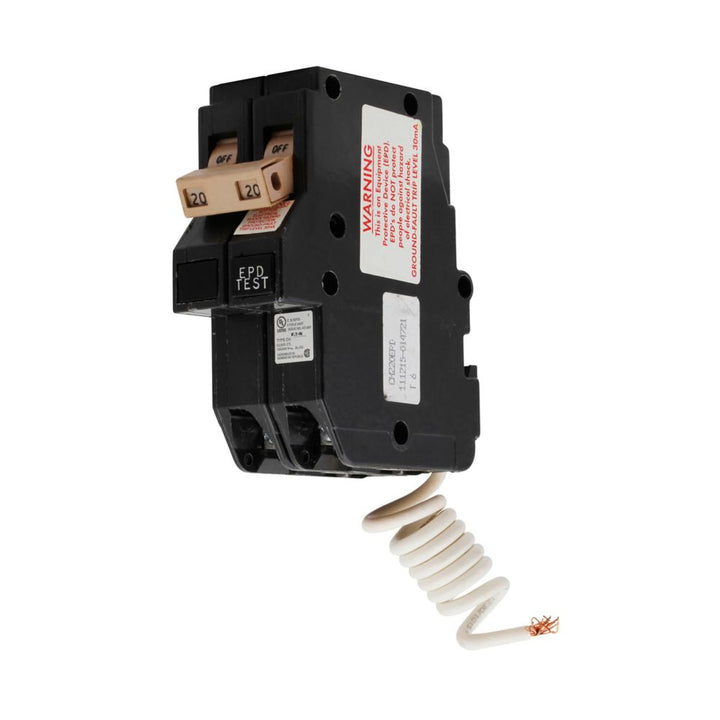 Cutler Hammer CH220EPD - 2-Pole 20A Circuit Breaker (10kA AIC)