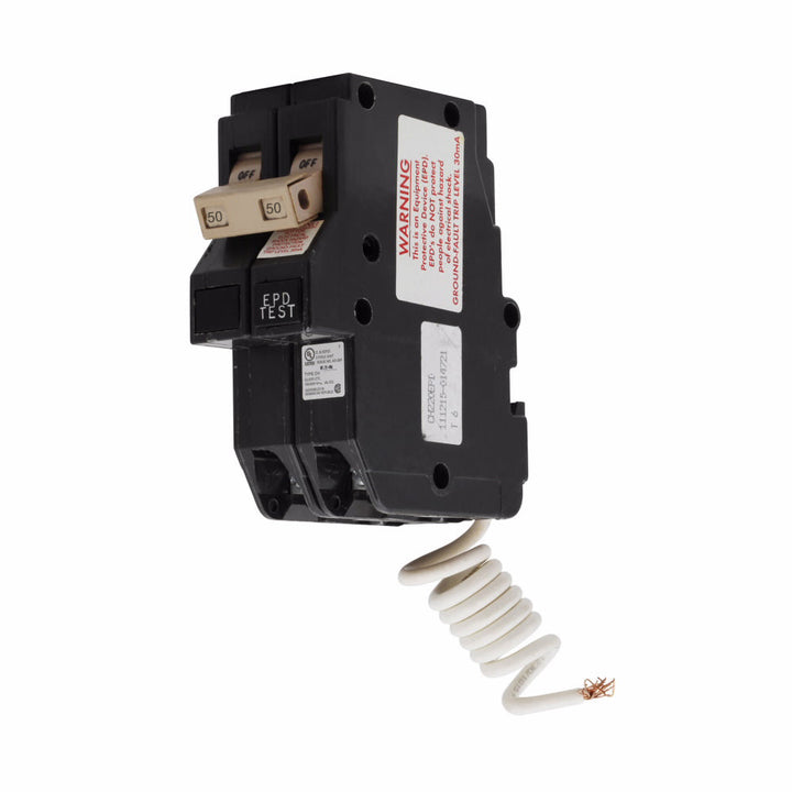 Cutler Hammer CH250EPD - 2-Pole 50A Circuit Breaker (10kA AIC, 240V)