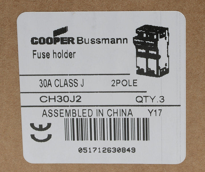 Bussmannn CH30J2 - CH Series Fuse Block 30A (UL/CSA/CE Certified)