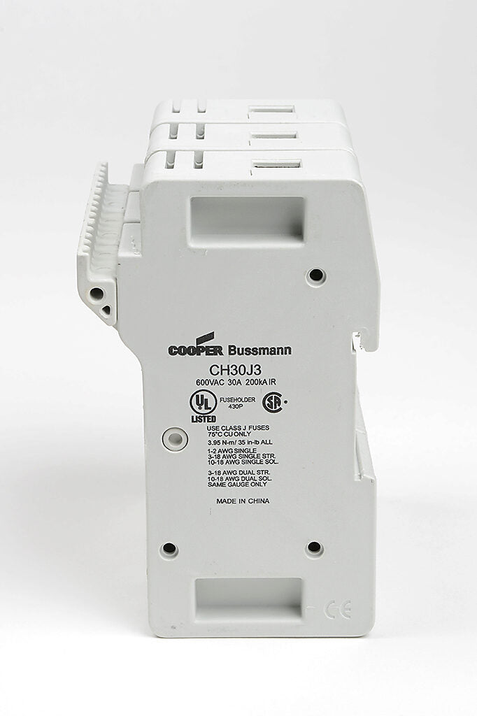 Bussmann CH30J3 - CH Series Fuse Block 30A 600V (UL/CSA/CE Certified)