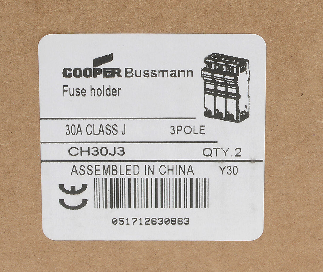 Bussmann CH30J3 - CH Series Fuse Block 30A 600V (UL/CSA/CE Certified)