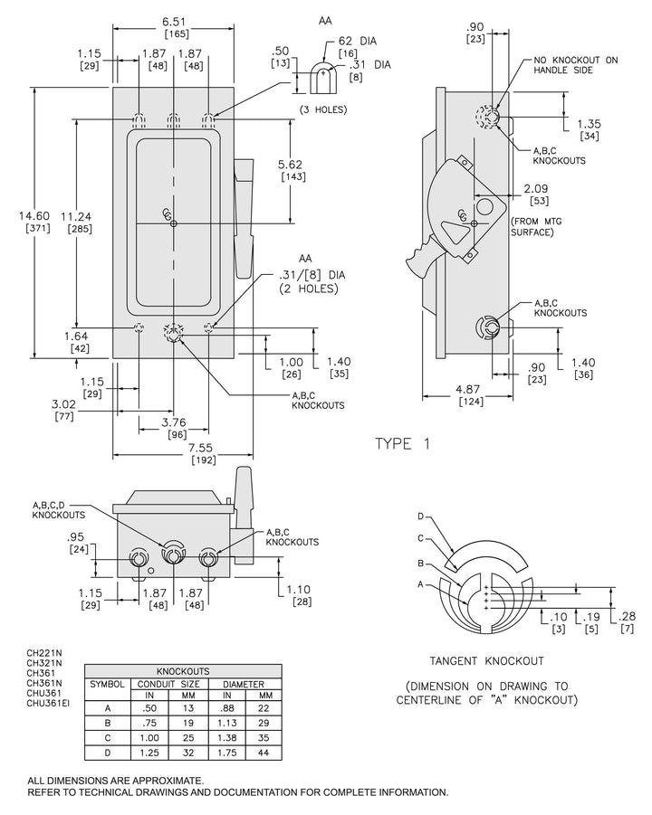 Schneider Electric CH321N - Industrial Switch Accessory (NSE Frame Compatible)