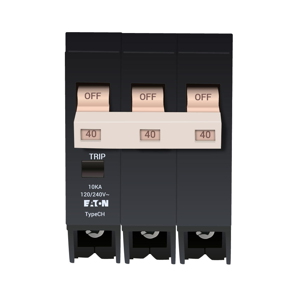 Eaton CH340 - 3-Pole Molded Case Breaker 40A 240V
