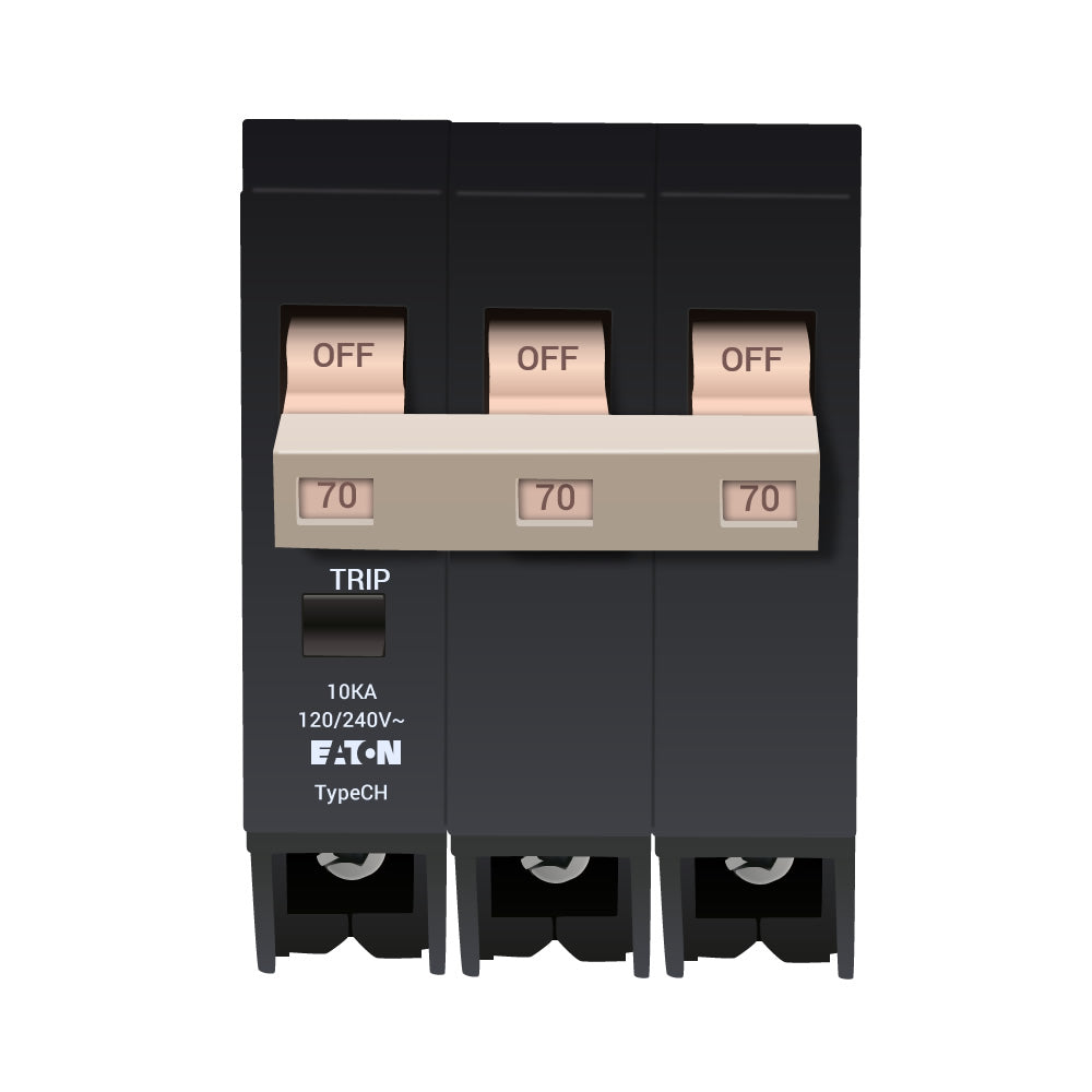 Cutler Hammer CH370 - 3-Pole 70A Molded Case Breaker