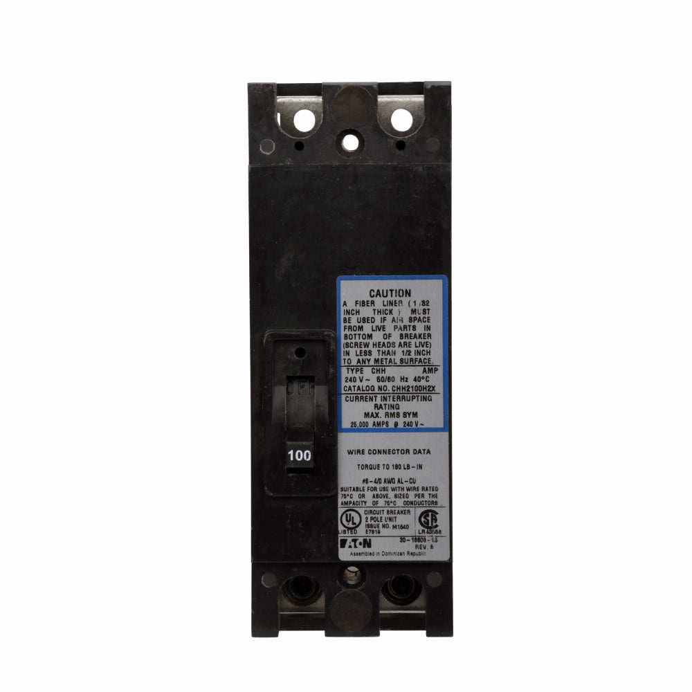 Cutler Hammer CHH2150H2X - Molded Case Circuit Breaker, 150A 2-Pole
