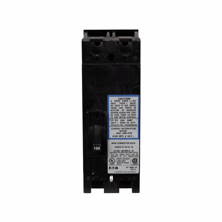 Cutler Hammer CHH2150H4X - Molded Case Breaker 150A 240V 2-Pole
