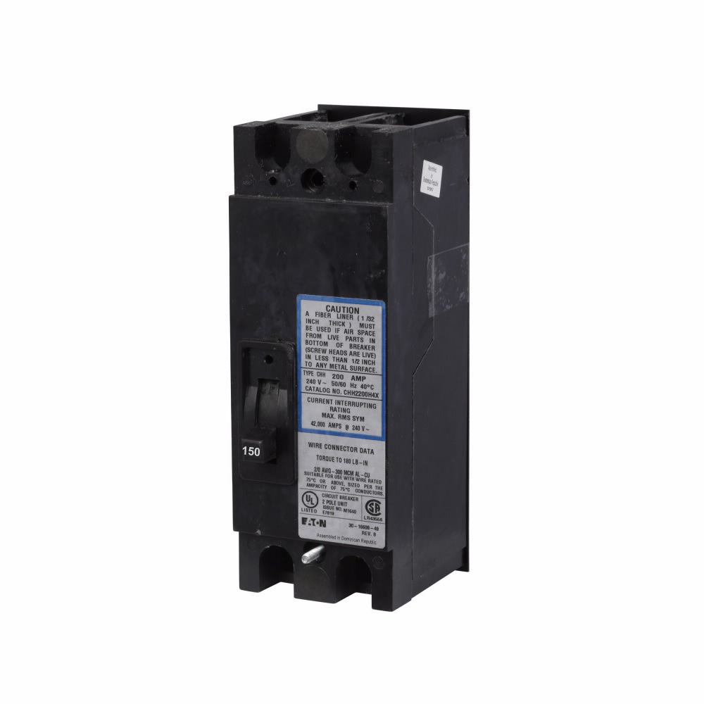 Cutler Hammer CHH2150H4X - Molded Case Breaker 150A 240V 2-Pole