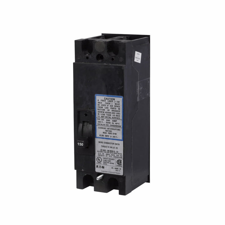 Cutler Hammer CHH2150H4X - Molded Case Breaker 150A 240V 2-Pole