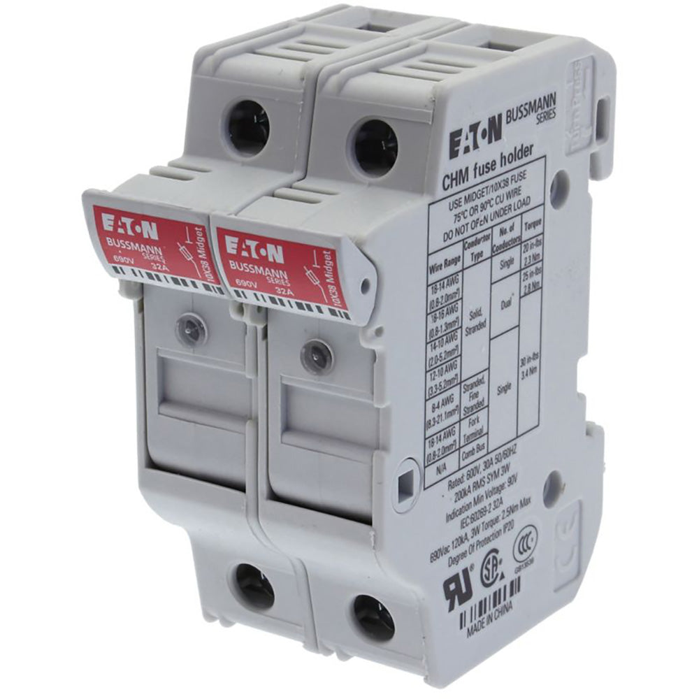 Bussmannn CHM2DIU - CHM Series Fuse Holder (UL-Listed, 1.38 x 2.44 x 2.91 in)
