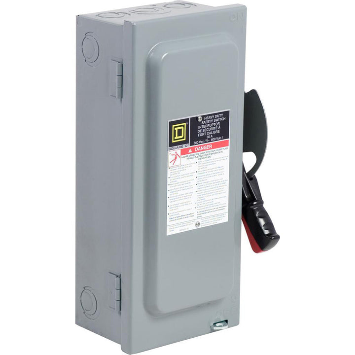 Square D CHU361 - Disconnect Switch 600V 30A (3-Pole Industrial Safety Switch)