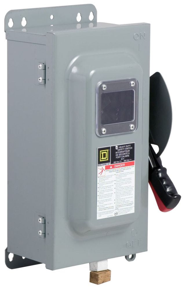 Square D CHU362AWK - Non-Fusible Disconnect Switch 600V 60A 3-Pole (NEMA 3R/12)