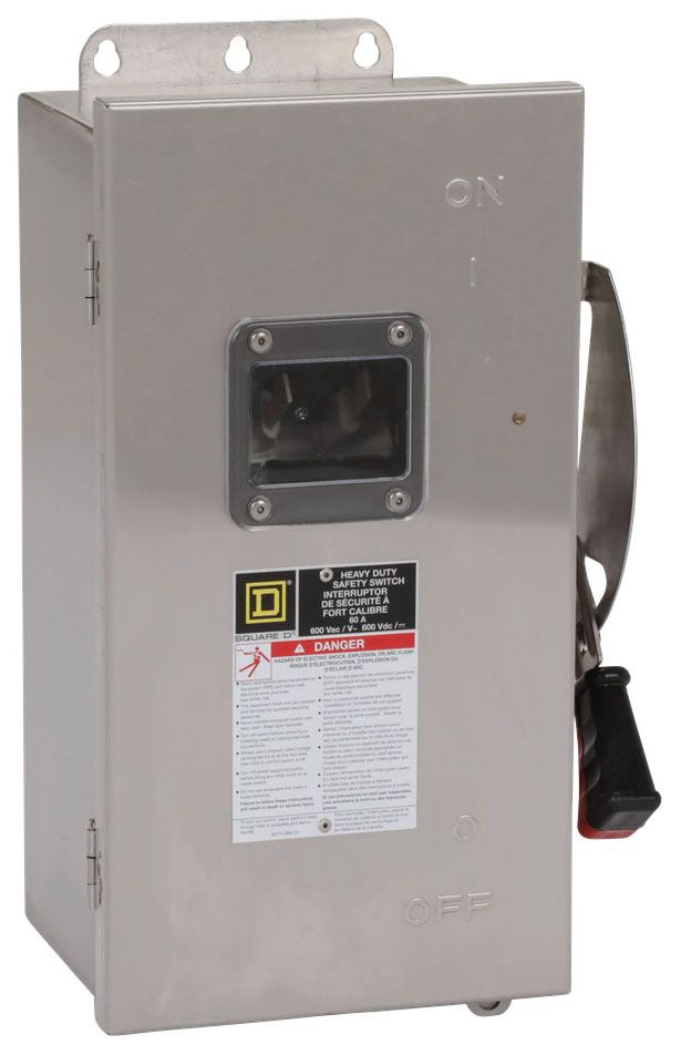 Schneider Electric CHU362DS - Non-Fusible Disconnect Switch 600V/60A (3-Pole NEMA 4X)