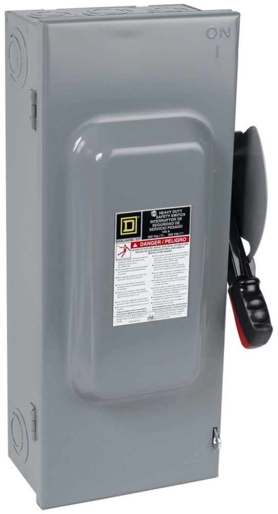 Square D CHU363 - Non-Fusible Disconnect Switch 600V/100A (3-Pole NEMA 1)