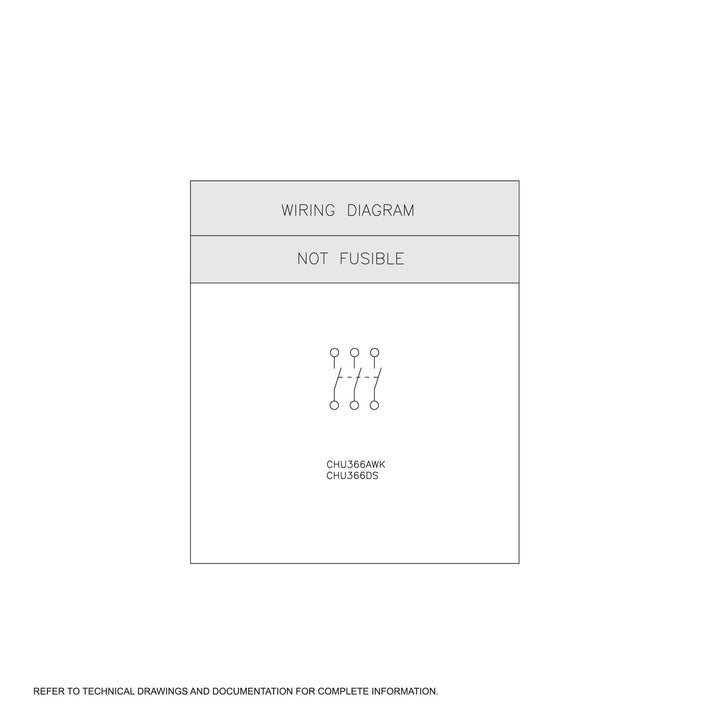Square D CHU366AWK - Non-Fusible Disconnect Switch 600A 600V (3-Pole NEMA 3R/12)