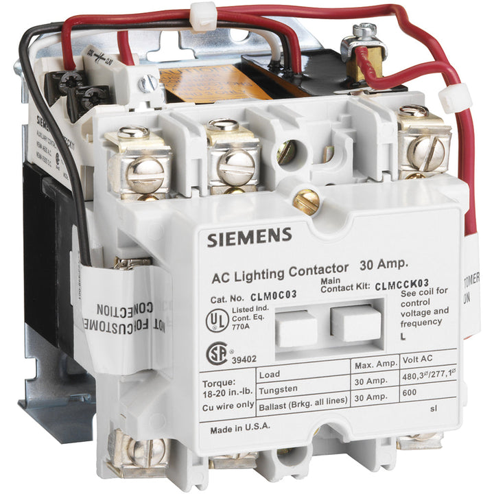 Siemens CLM0C03120 - Contactor 600V 30A 3-Pole