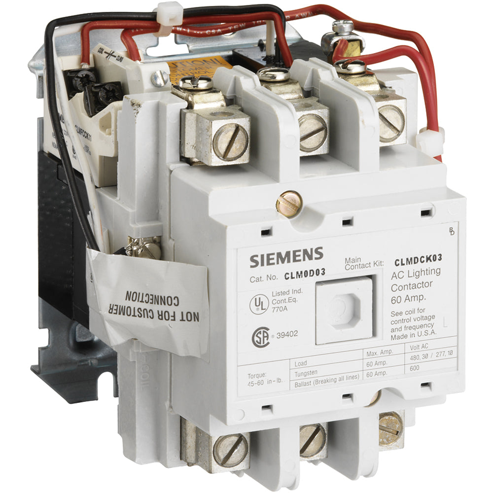 Siemens CLM0D03120 - Contactor 600V 60A 3-Pole