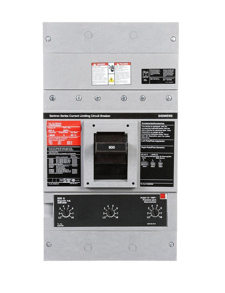 Siemens CMD63A800 - Molded Case Circuit Breaker, 800A 600V 3P