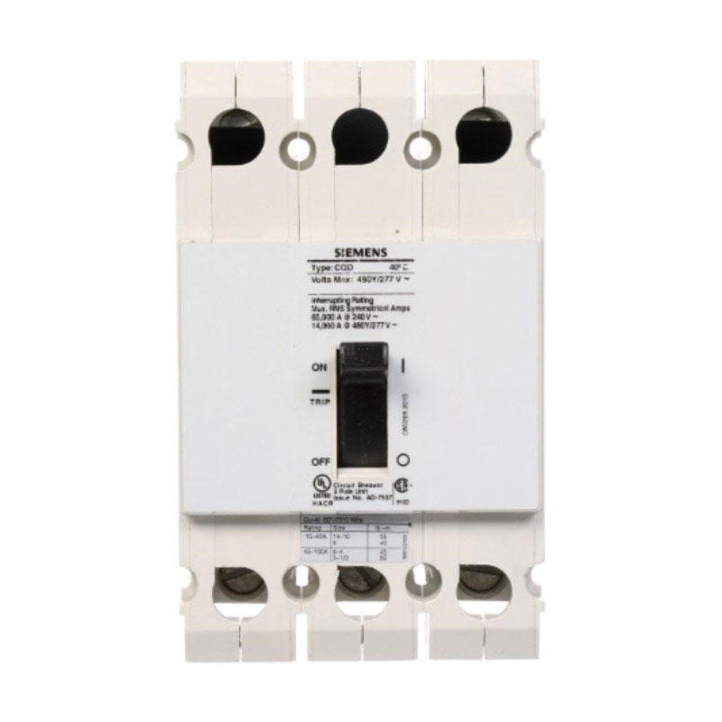 Siemens CQD340 - Molded Case Circuit Breaker 40A 480V 3P