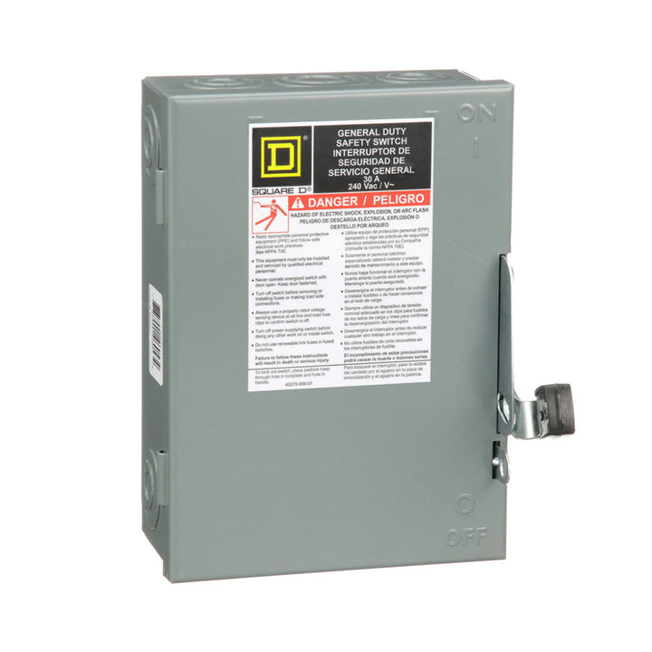 Square D D211N - Fusible Disconnect Switch 240V AC (NEMA 1 Enclosure)