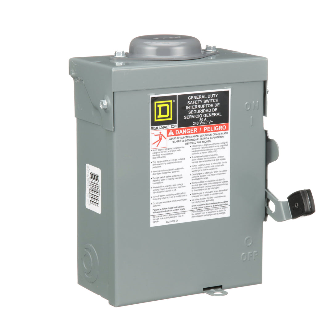 D221NRB Square D Series E Disconnect  240V ACV 30A Fusible Switch - Essential Electric Supply