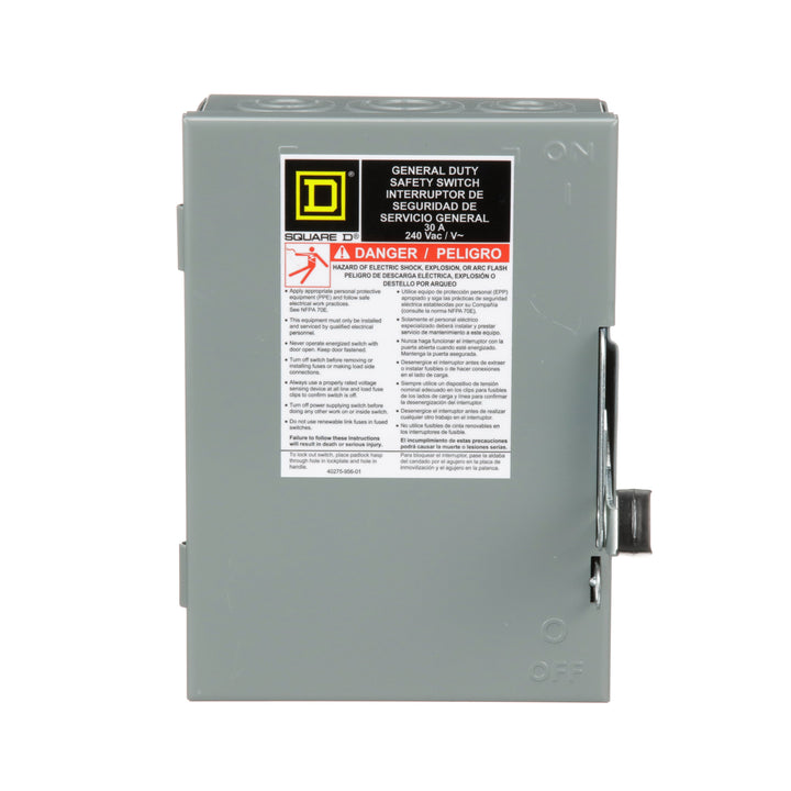 D221N Square D Series E Disconnect  240V ACV 30A Fusible Switch - Essential Electric Supply