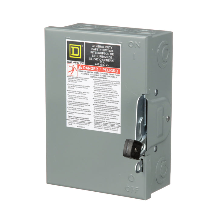 D221N Square D Series E Disconnect  240V ACV 30A Fusible Switch - Essential Electric Supply