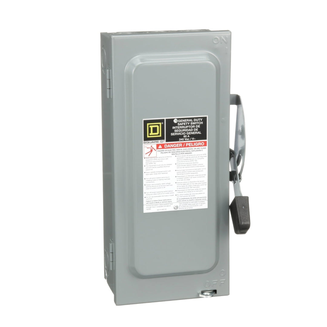 Square D D222N - Fusible Safety Switch 60A 240V (100kA AIC)