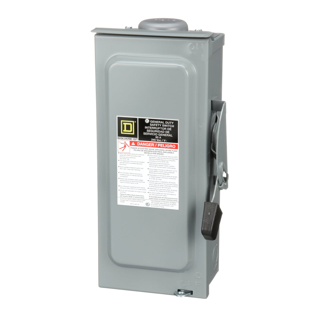 D222NRB Square D Series F Disconnect  240V ACV 60A Fusible Switch - Essential Electric Supply