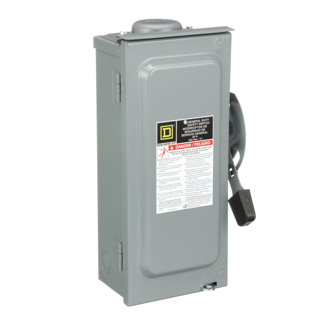 D222NRB Square D Series F Disconnect  240V ACV 60A Fusible Switch - Essential Electric Supply