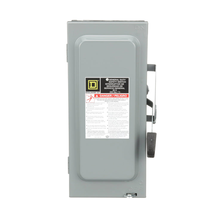 Square D D222N - Fusible Safety Disconnect Switch 60A 240V AC (100kA AIC @240V)