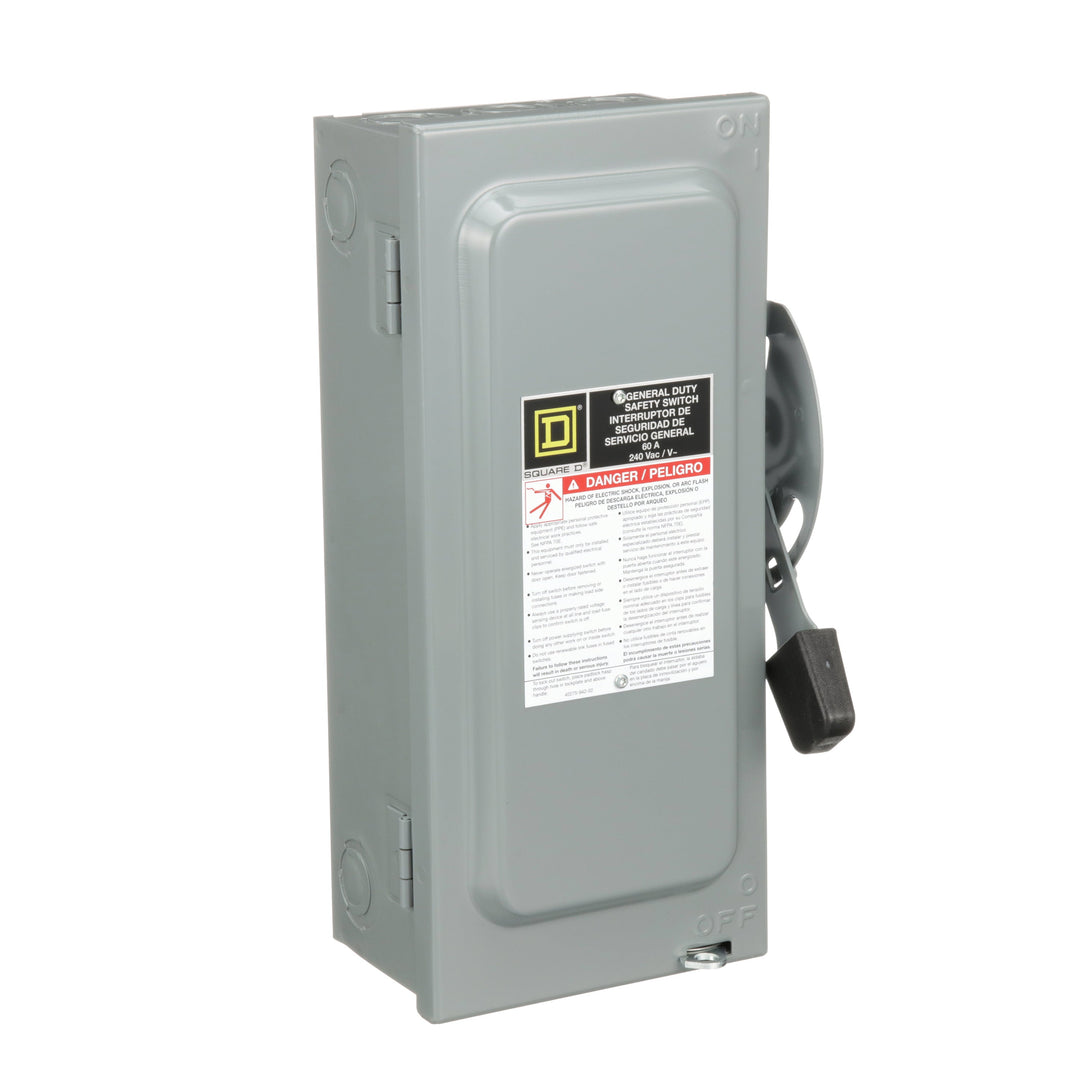 Square D D222N - Fusible Safety Disconnect Switch 60A 240V AC (100kA AIC @240V)